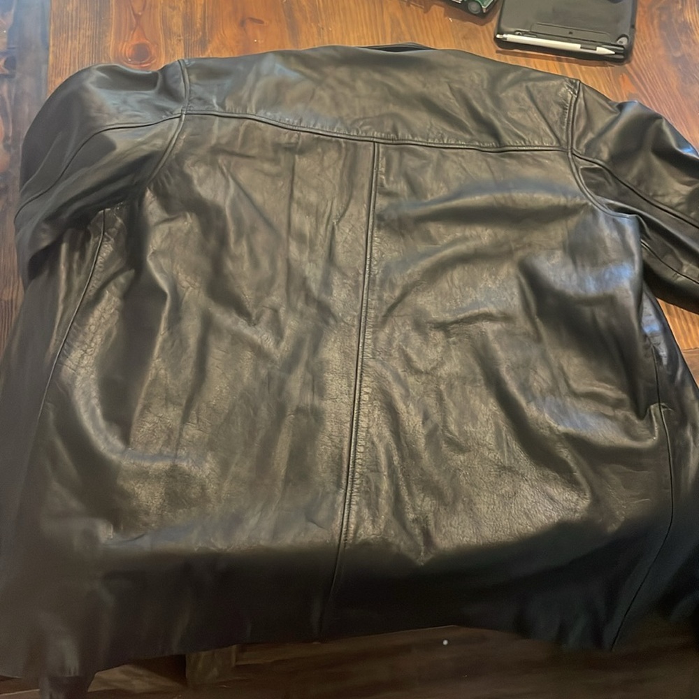 Merona Black Leather Jacket - Picture 4 of 4